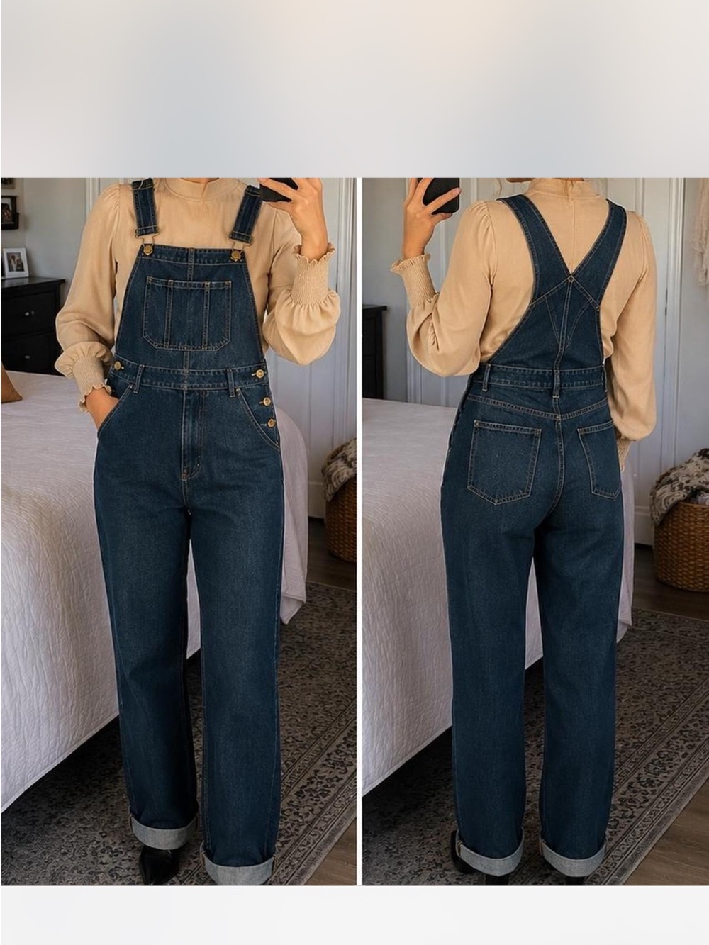 Source Unknown Blue Denim Overalls